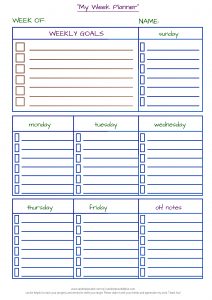 weekly planner designed by Sandesh Poudel